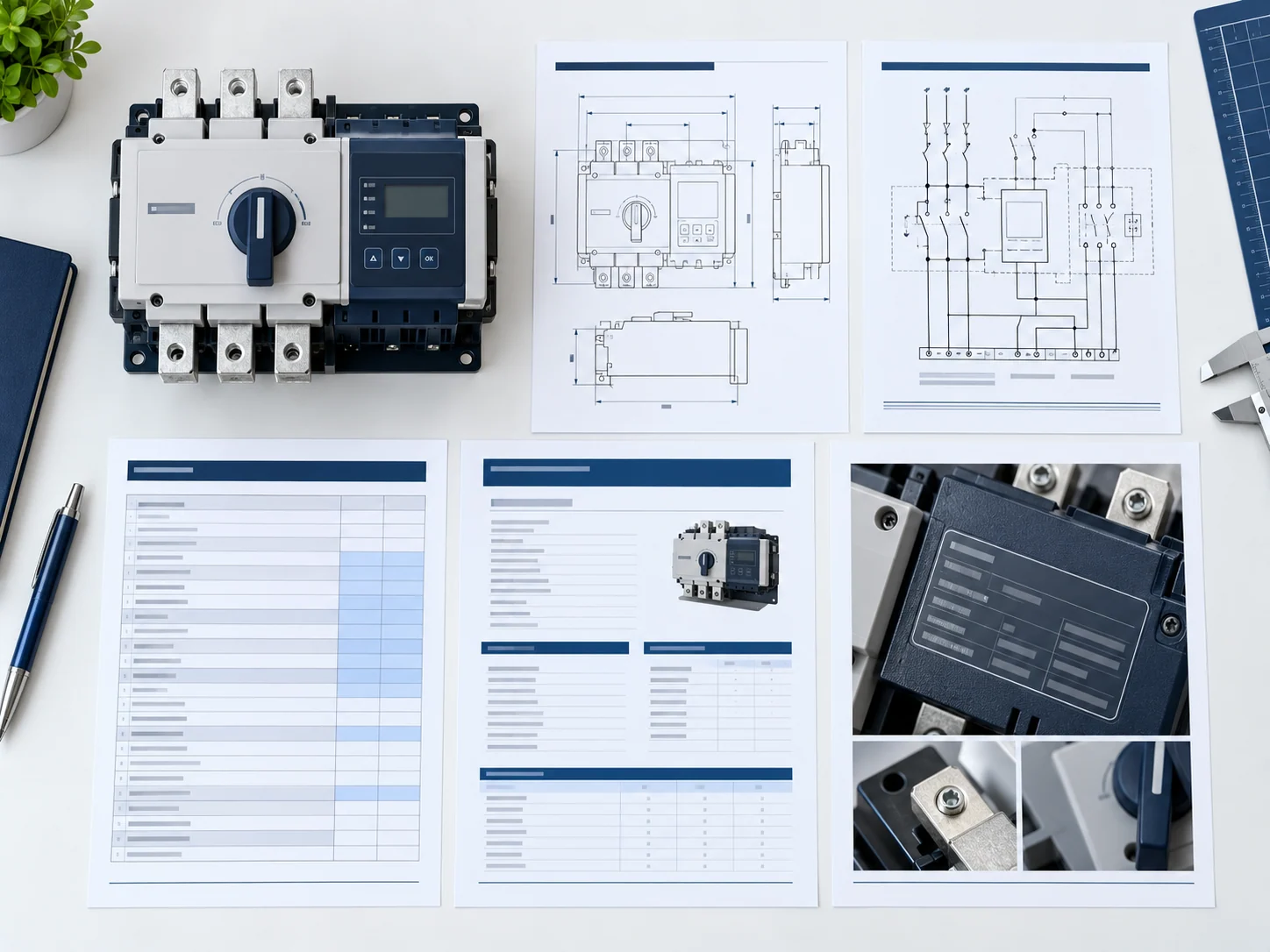 ATS datasheet wiring diagram settings record and product verification