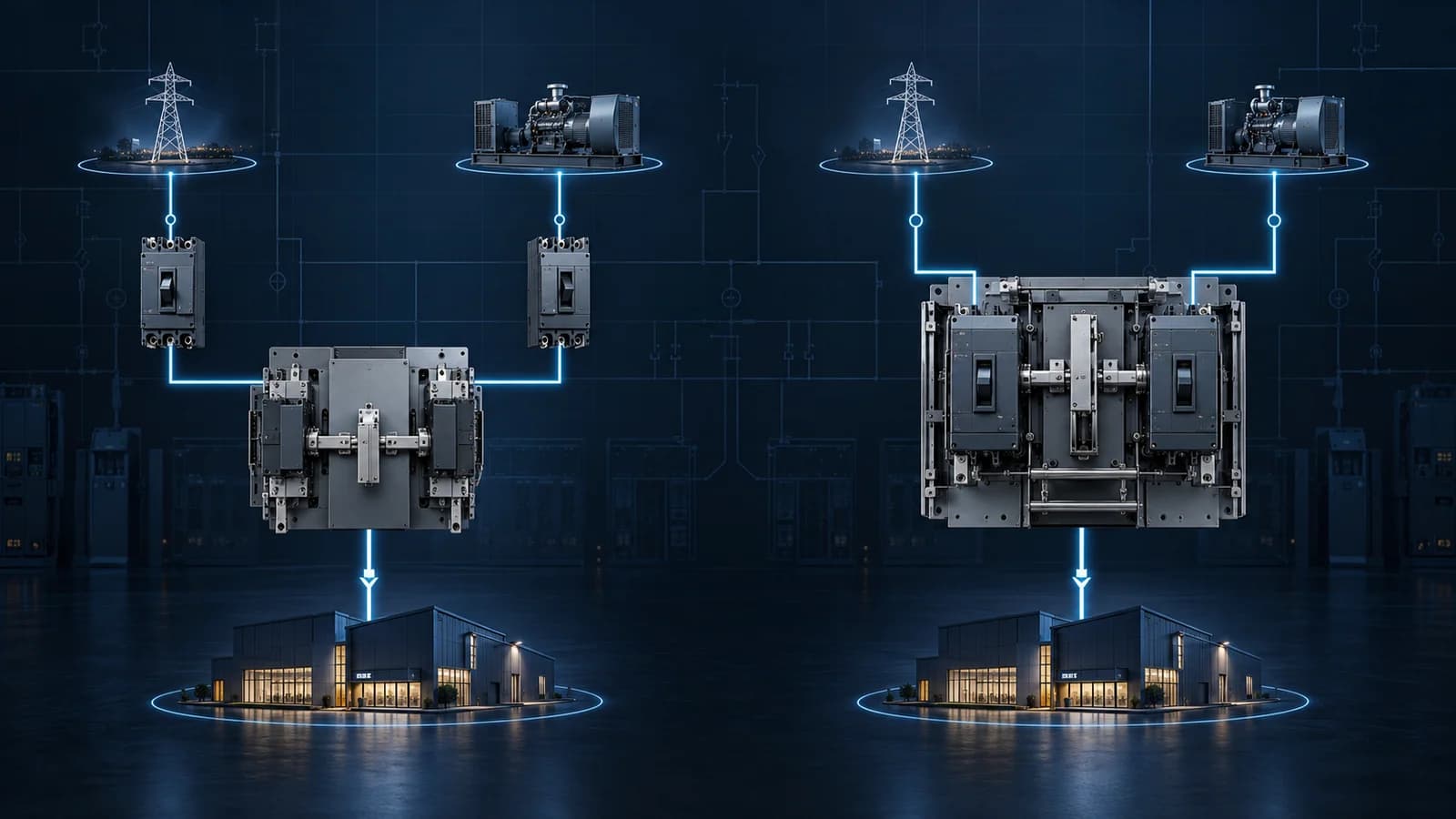 PC Class and CB Class automatic transfer switch protection comparison