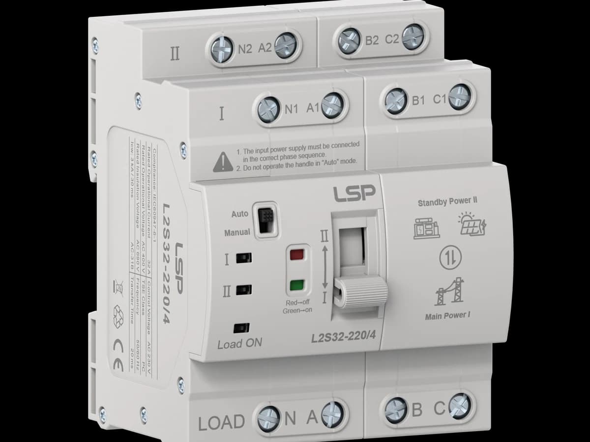 L2S Series automatic transfer switch operating controls