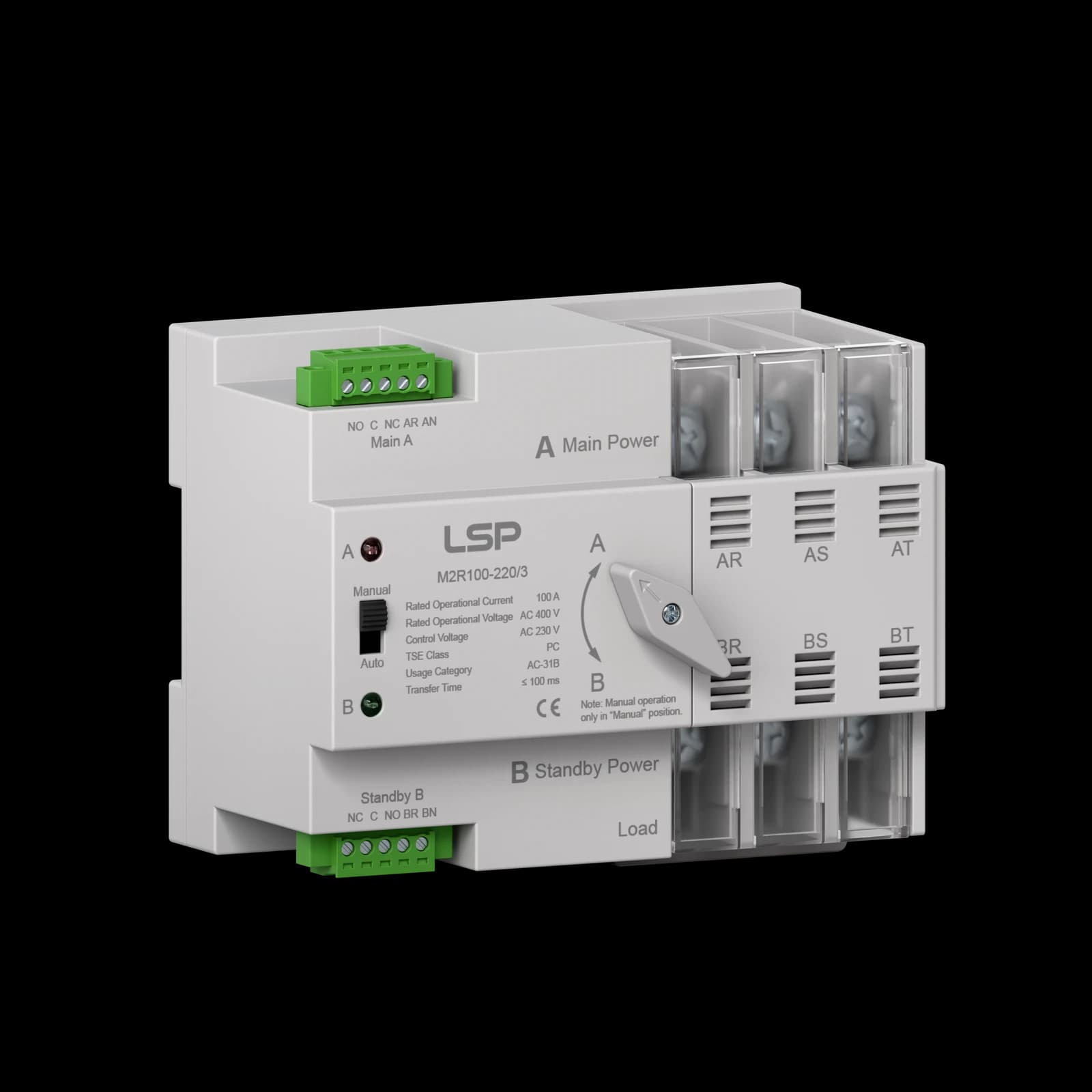 M2R100 three-pole automatic transfer switch